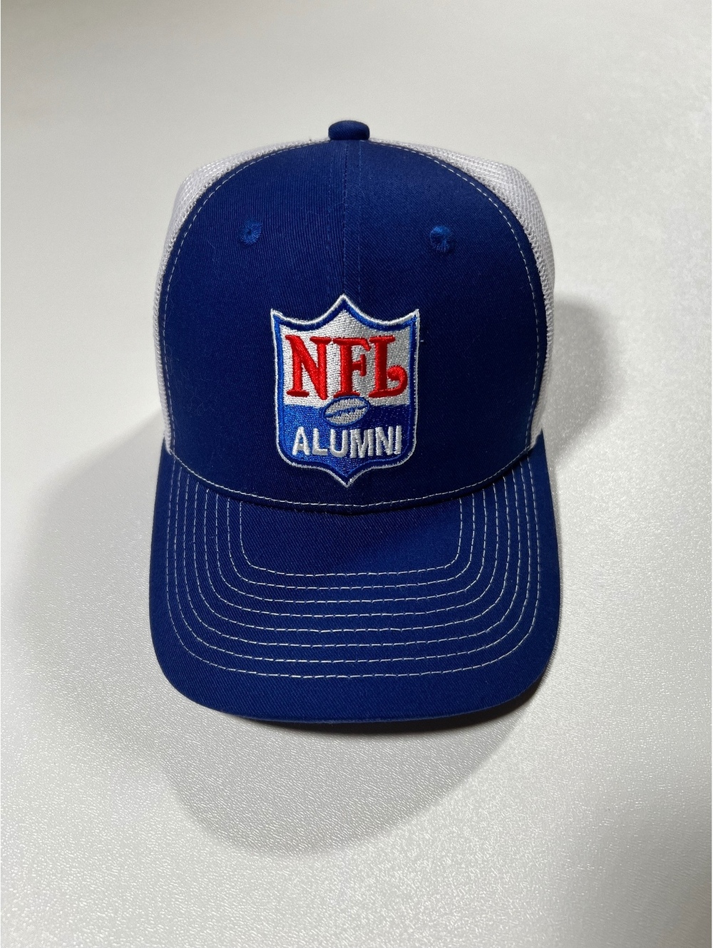 NFL Alumni Trucker Hat Blue White Mesh Snapback Cap